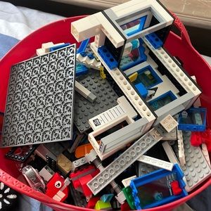 Bucket full of legos